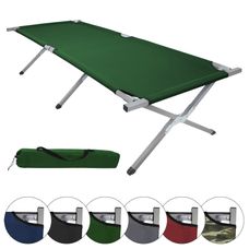 Stabiles Feldbett 190 x 64 x 41 cm – Belastbar bis 180 kg
Typ:	Feldbett (klassich)
Maße:	190 x 64 x 41 cm
Packmaß:	96 x 18 x 10 cm
Material Bespannung:	100 % Polyester [600D]
Material Rahmen:	Stahl 25 x 35 mm
Max. Belastung:	180 kg
Gewicht:	6,9 kg
Farbe:	Grün